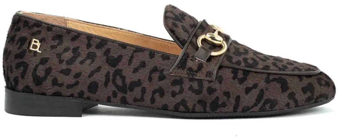 Babouche Filly baby leopard dark brown