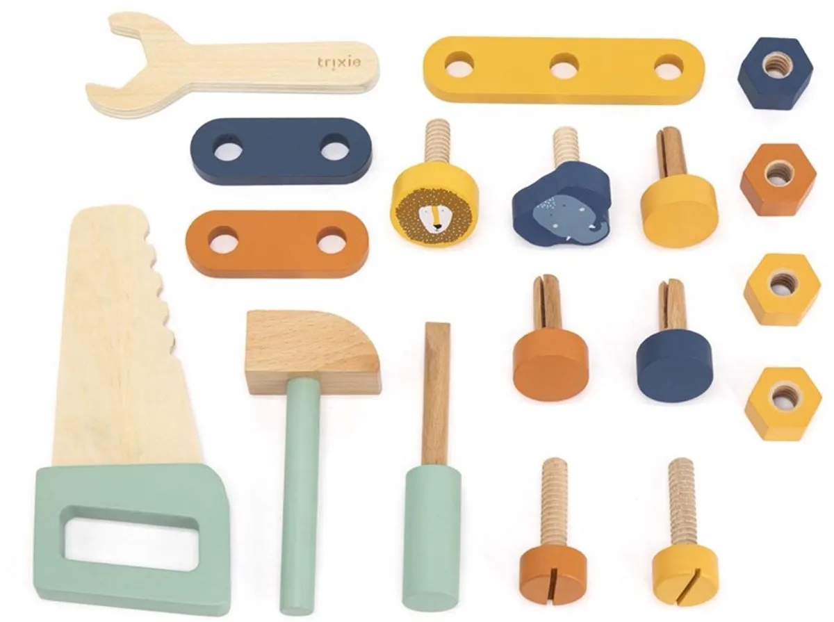 Trixie Houten Speelgoed Gereedschapskist - Multi
