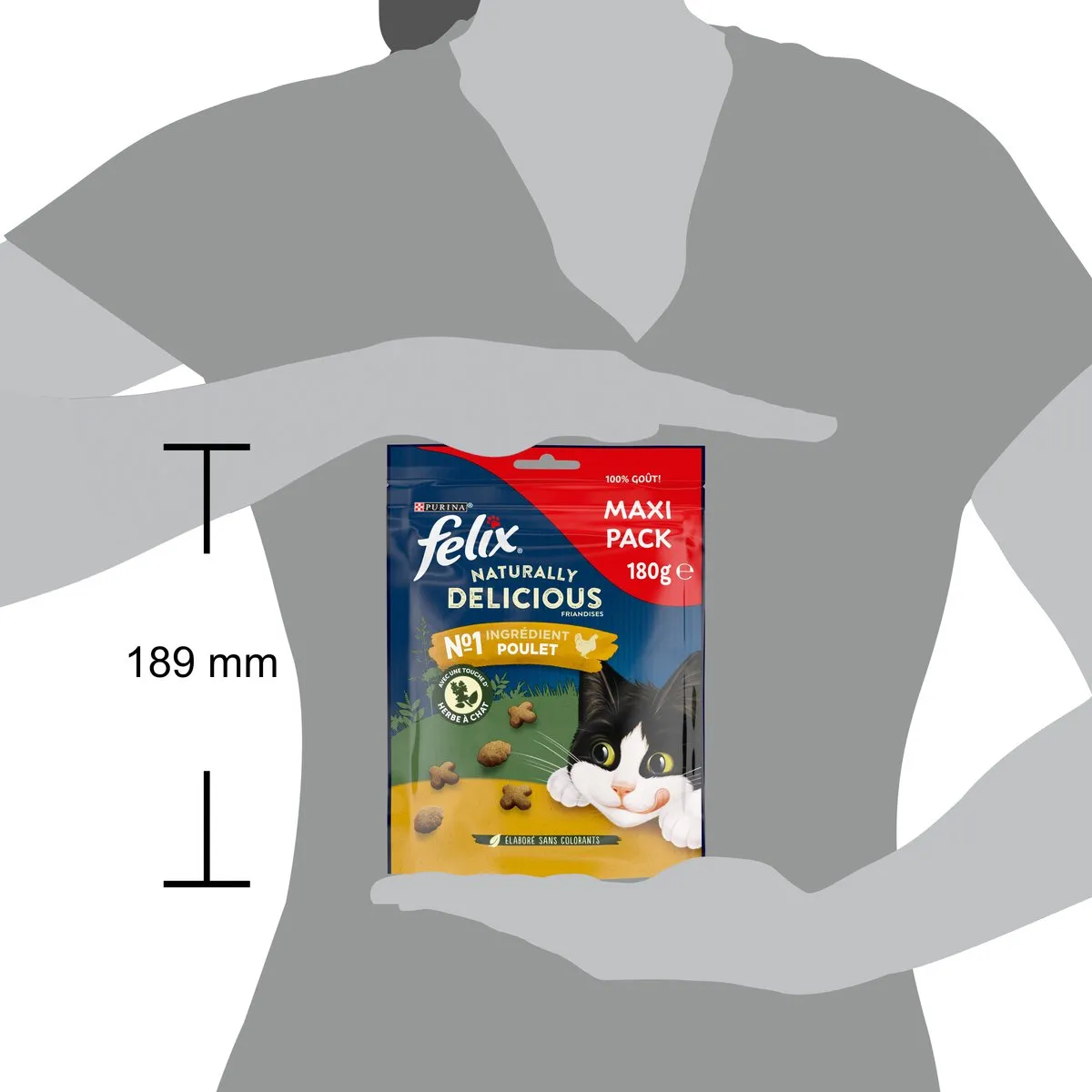 Felix Naturally Delicious Kattensnacks Kip & Kattenkruid - 6x180g