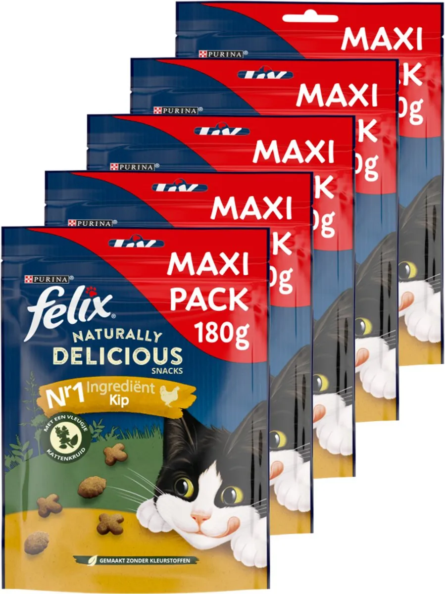 Felix Naturally Delicious Kattensnacks Kip & Kattenkruid