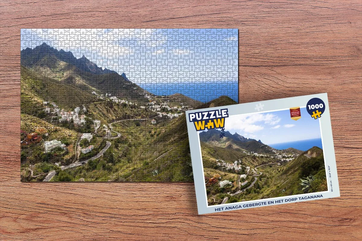 PuzzleWow Het Anaga Gebergte & Taganana Legpuzzel 1000 Stuks - Multicolor