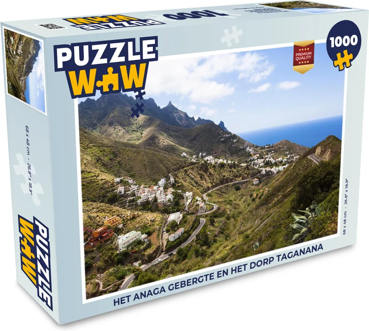 PuzzleWow Het Anaga Gebergte & Taganana Legpuzzel 1000 Stuks
