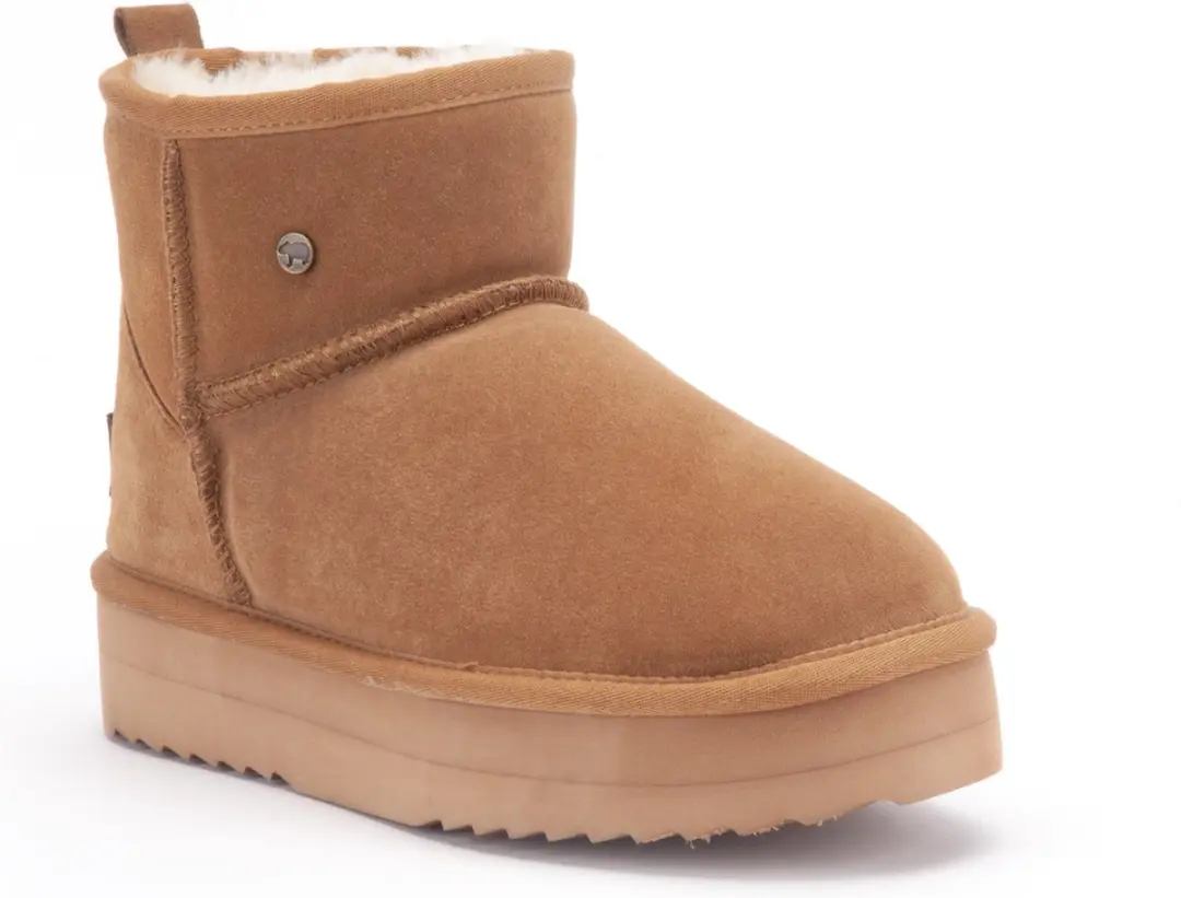 Warmbat Wallaby Suede Dames laarzen Cognac - afbeelding 2 van 6
