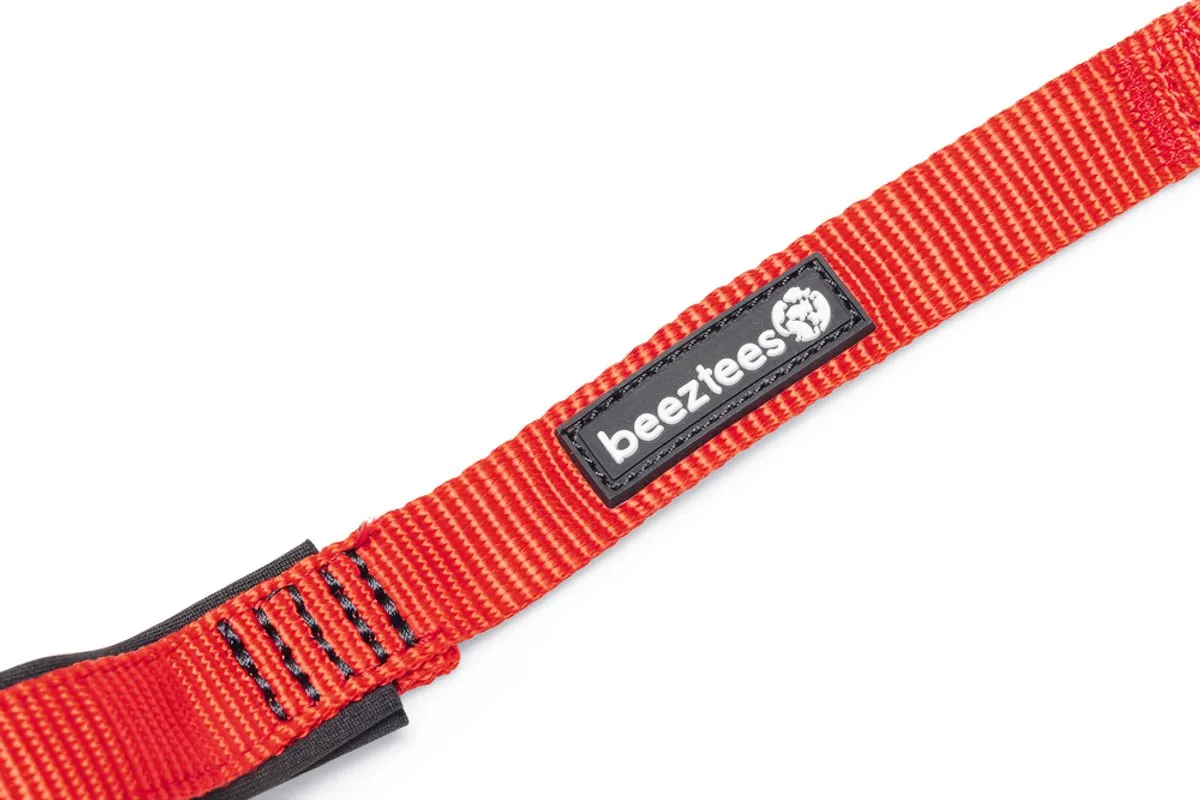 Beeztees Parinca Premium Hondenriem - Elastisch - Rood 120cm x 20mm