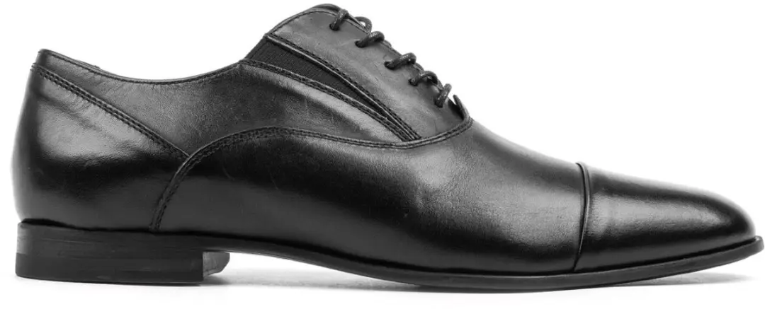 Omnio gusset oxfort veterschoen heren zwart leer