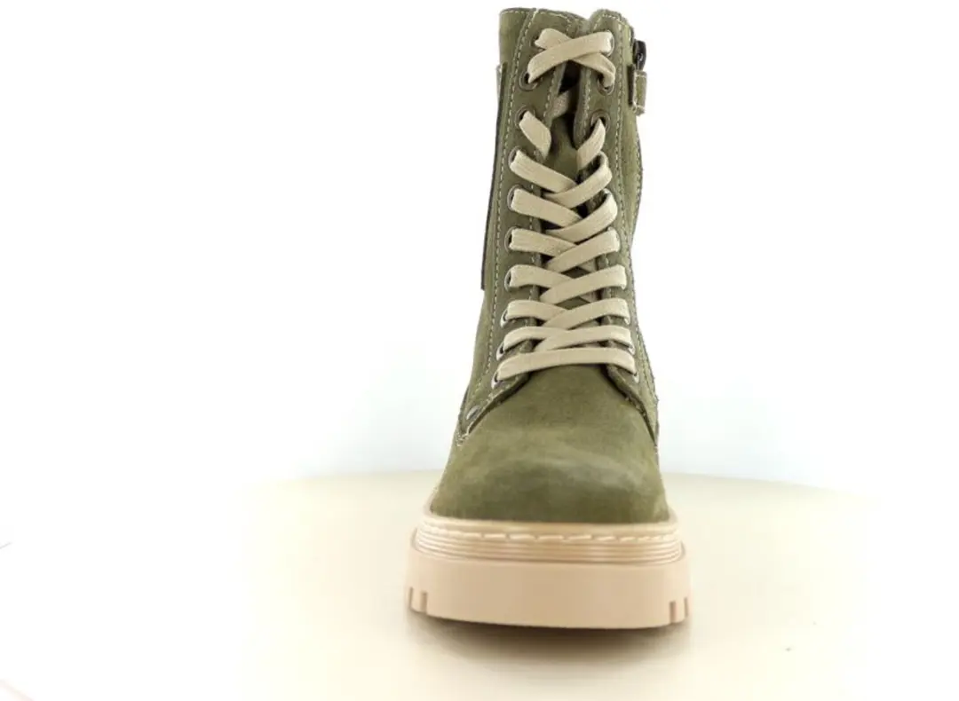 Bullboxer Meisjes veterboot Groen suede 33 - afbeelding 4 van 4