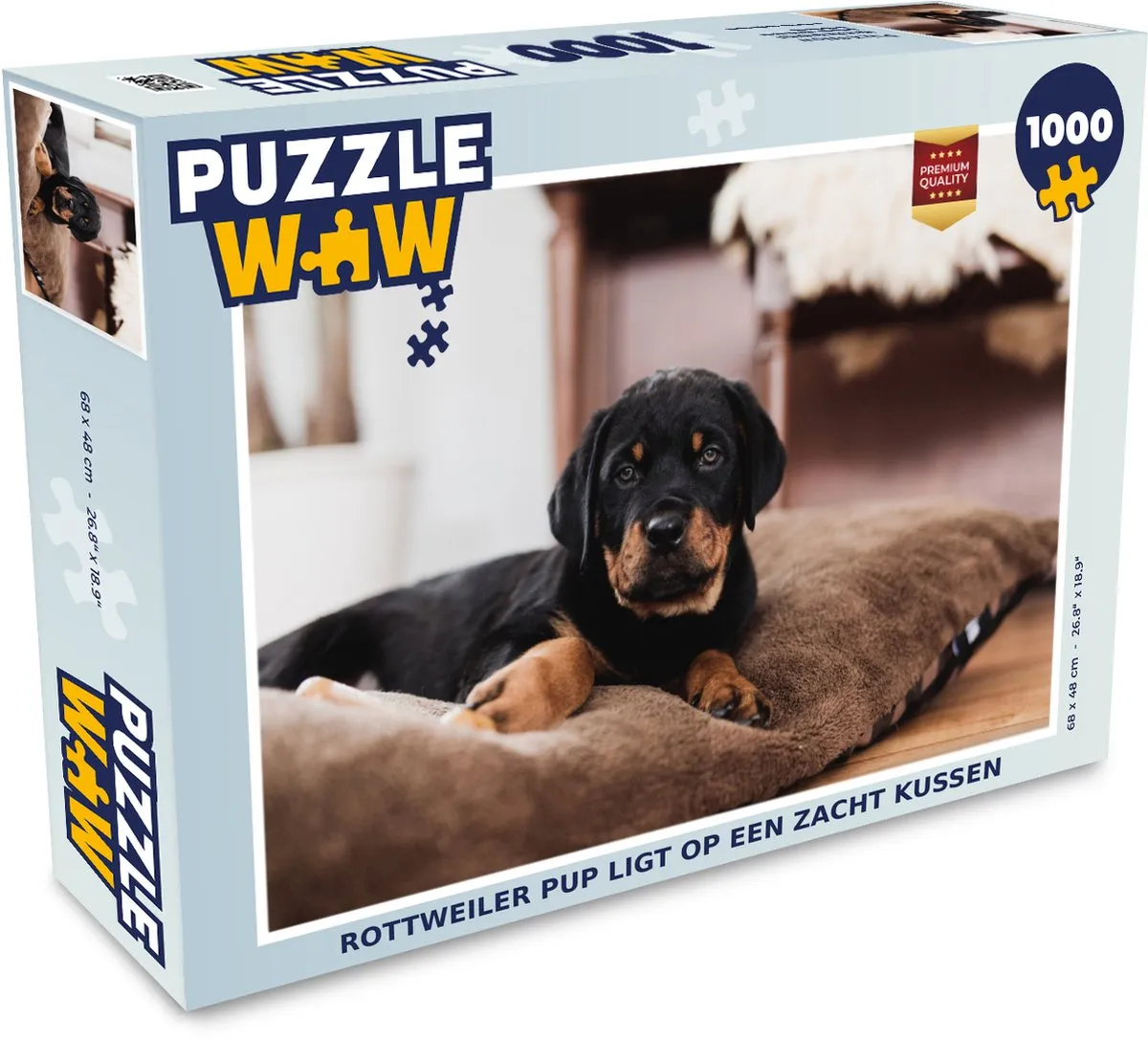 PuzzleWow Legpuzzel Rottweiler 1000 Stuks