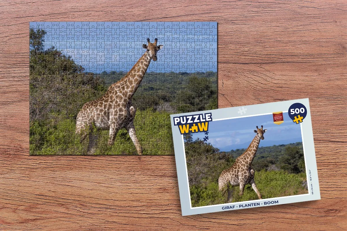 PuzzleWow Giraf Legpuzzel 500 Stuks - Multicolor