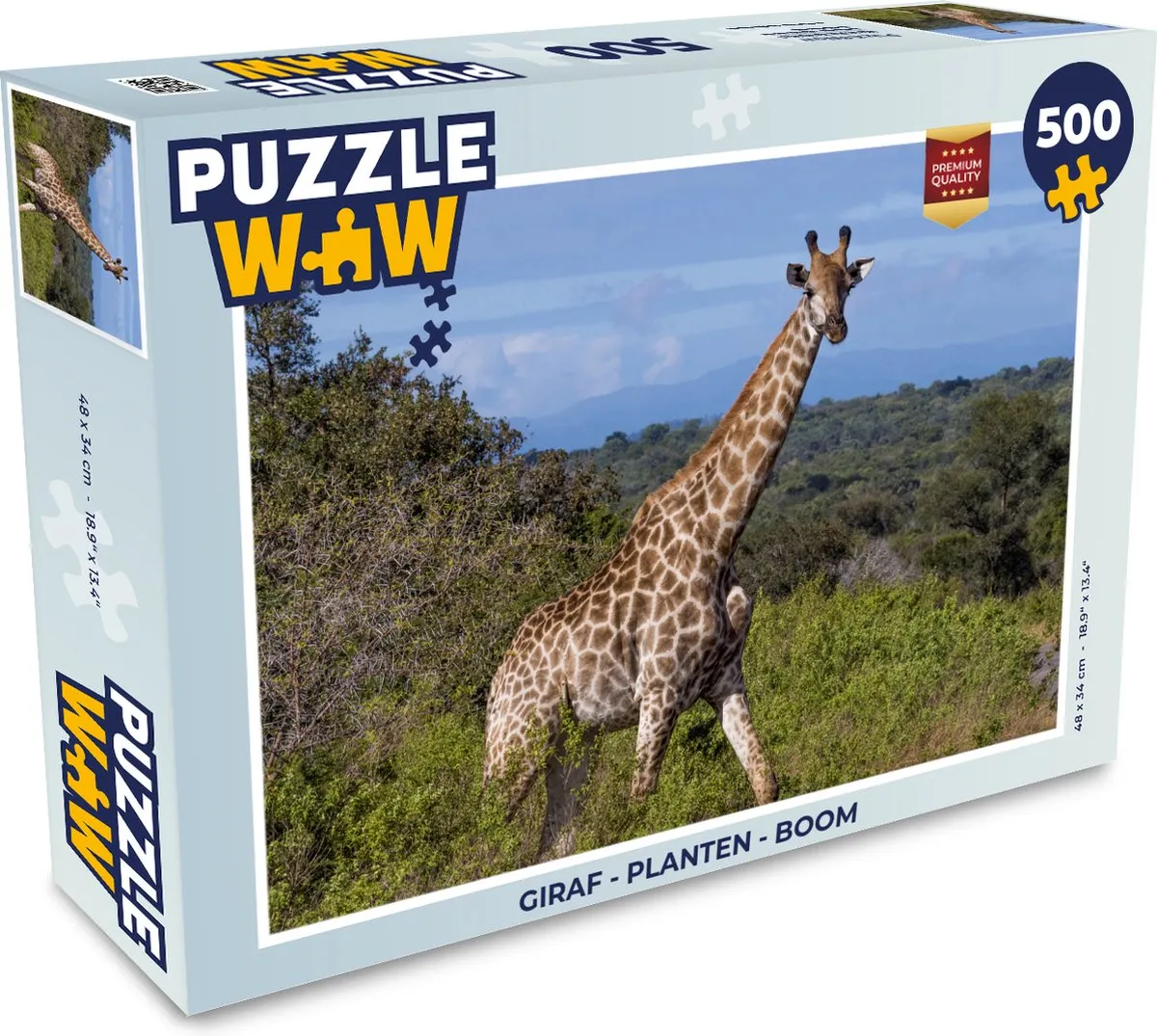 PuzzleWow Giraf Legpuzzel 500 Stuks