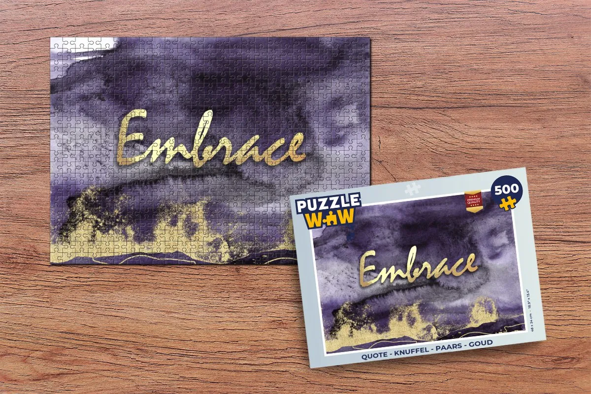 PuzzleWow Quote Knuffel Legpuzzel 500 Stuks - Multicolor