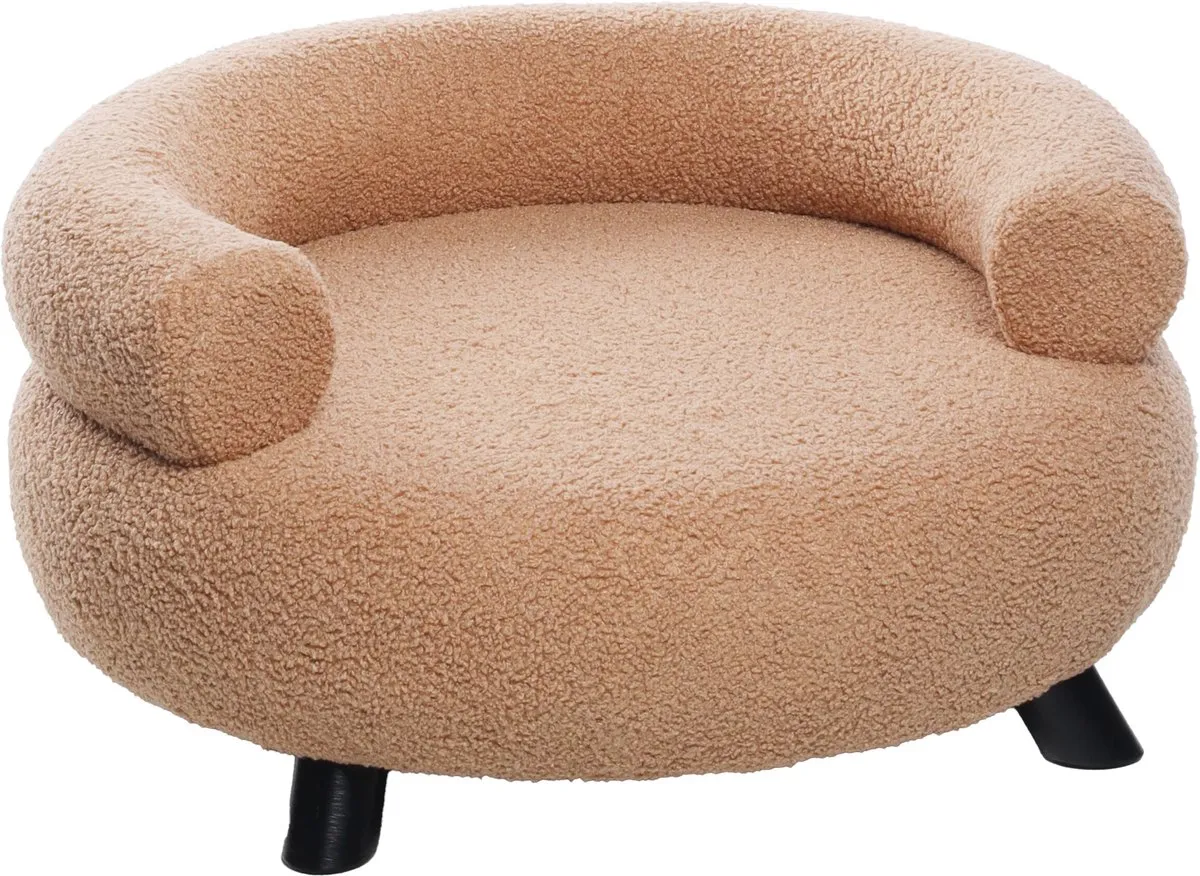 Flamingo Dudo Hondenbed Rond Beige - 62x62x28cm