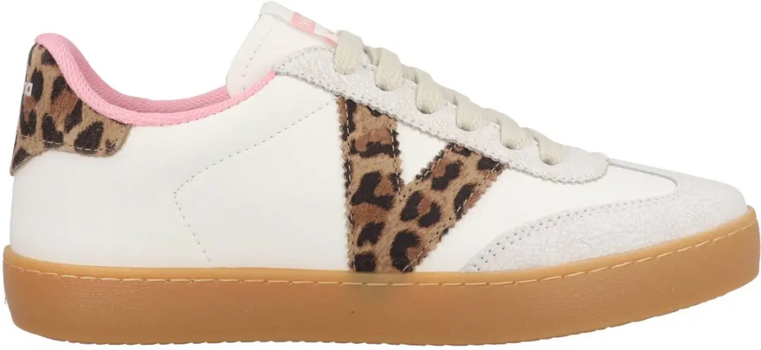 Sneaker Victoria Berlijn Leereffect & Leoparden Suede