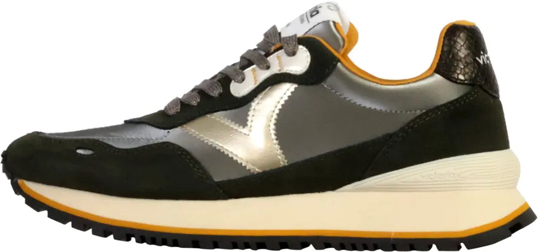 Victoria Viento Metallische Nylon Sneakers - Kaki - afbeelding 5 van 6