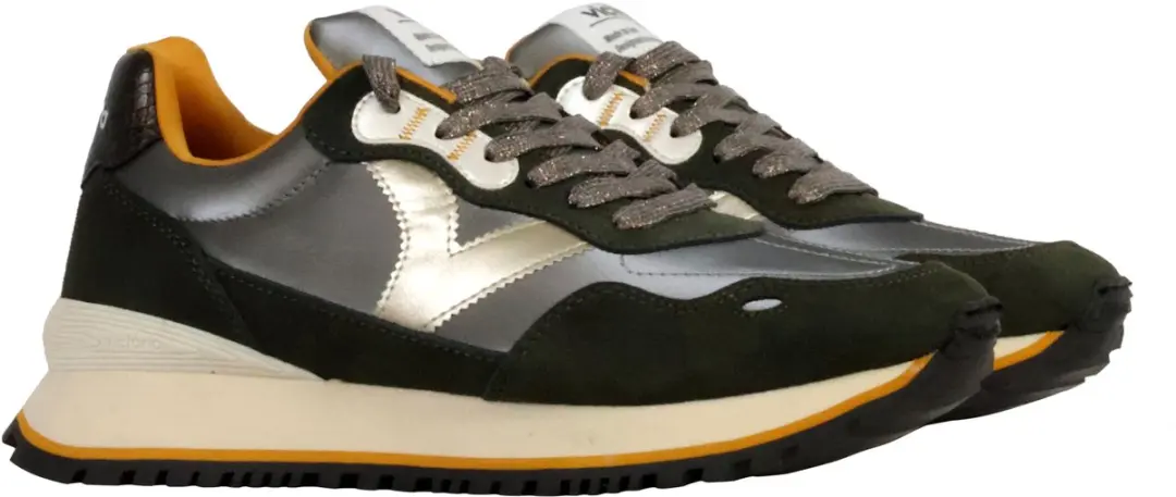 Victoria Viento Metallische Nylon Sneakers - Kaki - afbeelding 4 van 6