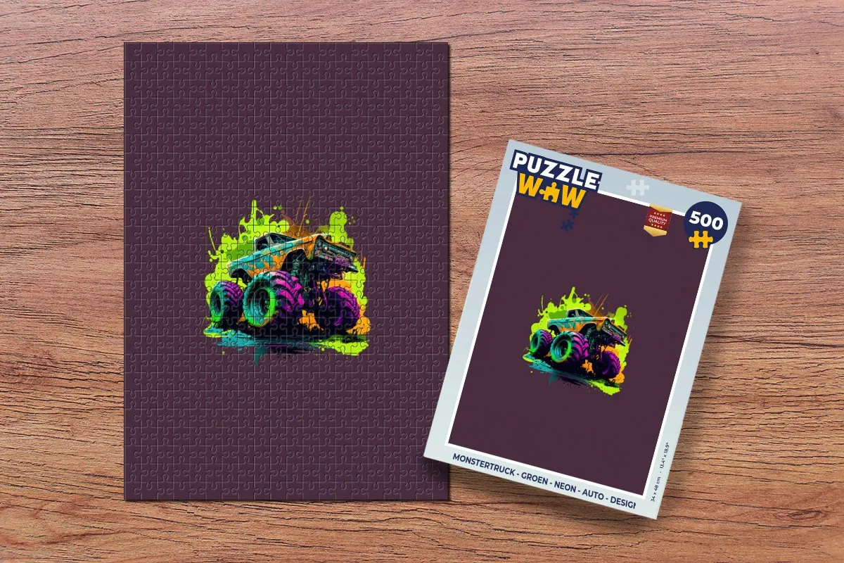 PuzzleWow Monstertruck Legpuzzel 500 Stuks - Multicolor
