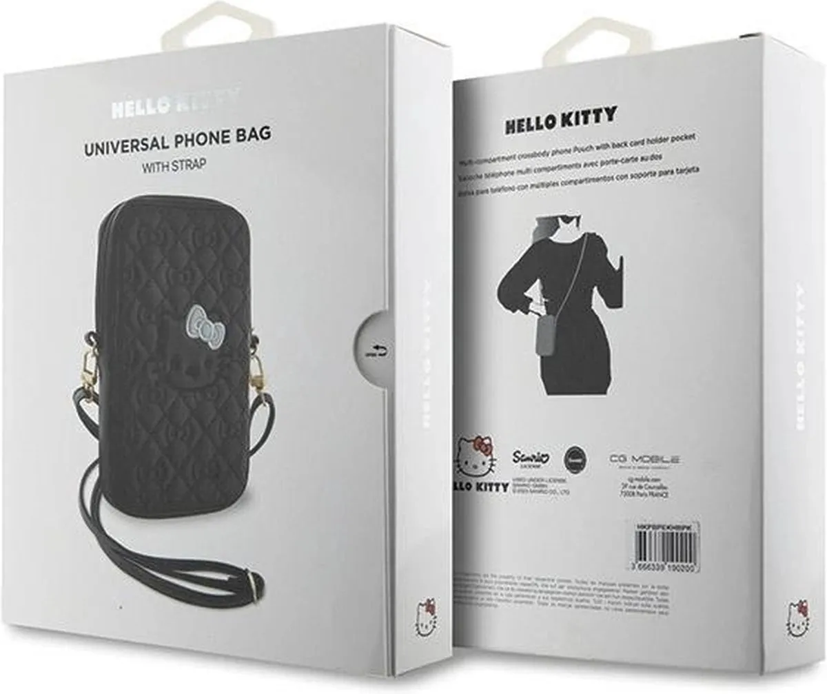 Hello Kitty Quilted Bows Heuptas 3666339190200 - Zwart - afbeelding 5 van 6