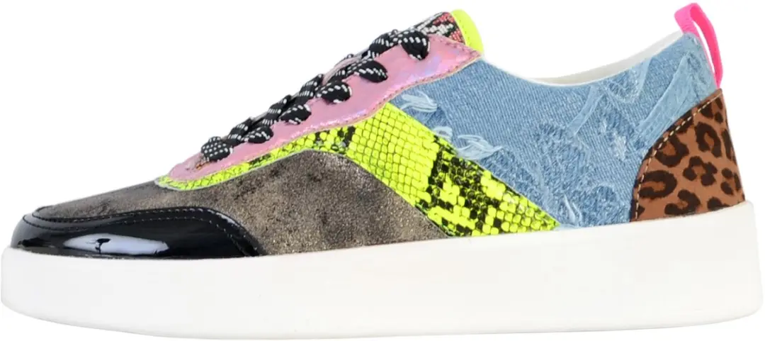 Fancy Crazy Patch sneakers met veters