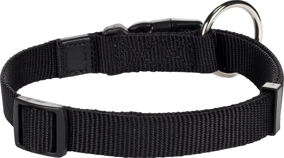 Flamingo Ziggi Halsband - Zwart M 40-55cm