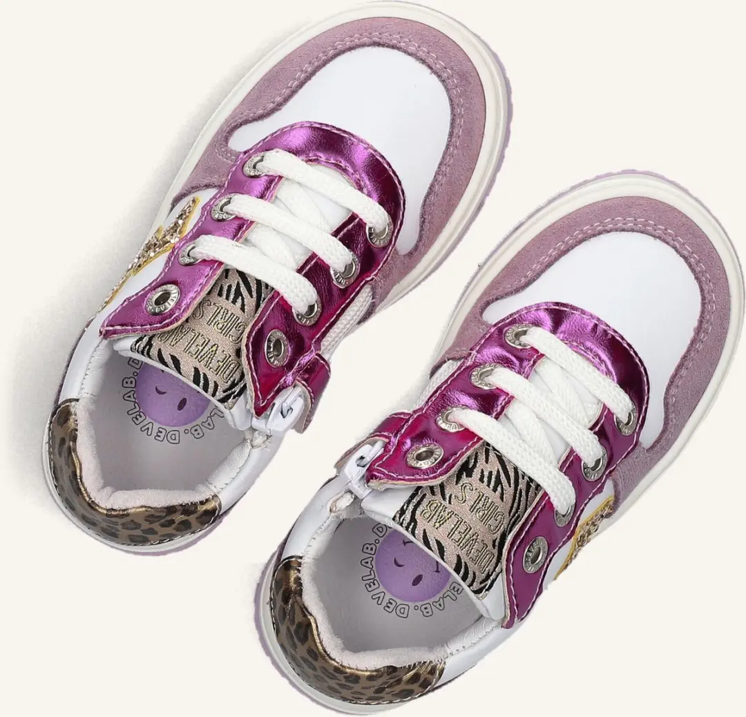 Develab 47124 Sneakers - Meisjes - Wit - Maat 23 - afbeelding 5 van 6
