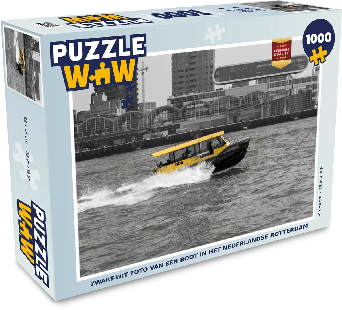 PuzzleWow Rotterdam Boot Legpuzzel 1000 Stuks