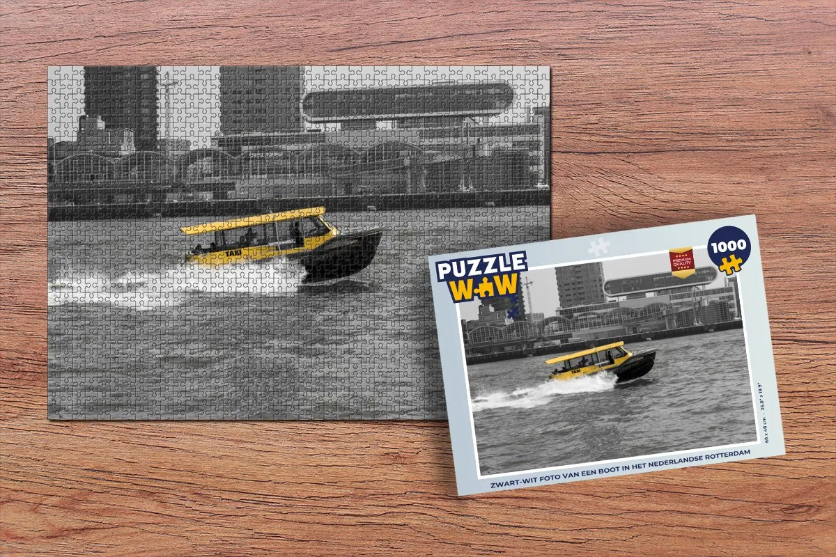 PuzzleWow Rotterdam Boot Legpuzzel 1000 Stuks - Multicolor