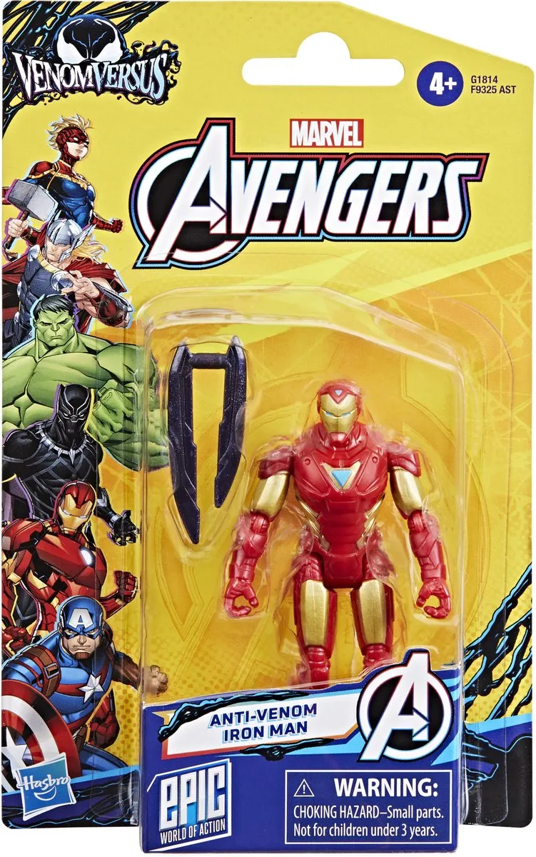 Marvel Avengers VenomVersus Anti-Venom Iron Man Actiefiguur 10cm - Multicolor