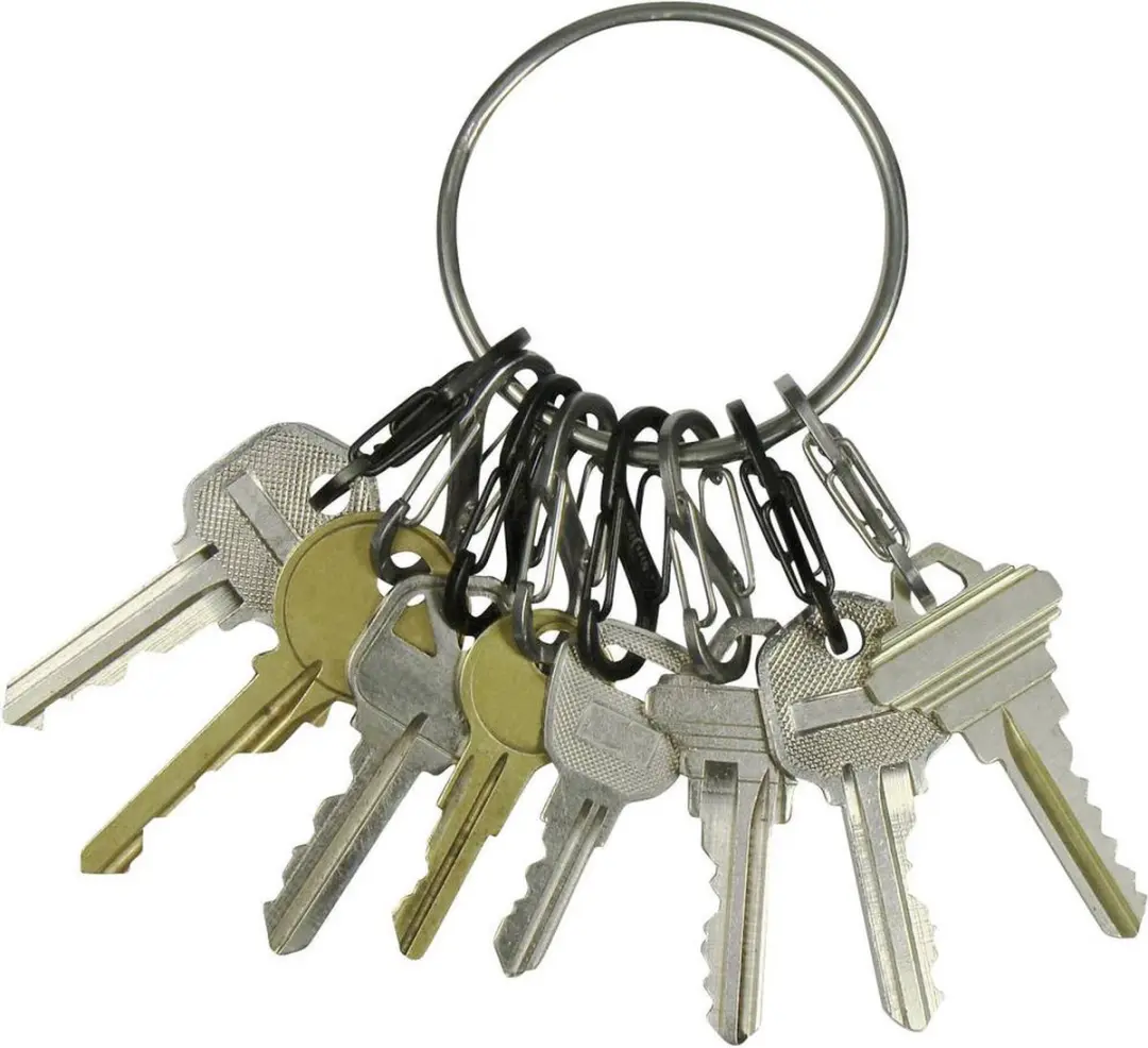 Nite Ize BigRing 8 S-Biner Sleutelring - Zwart/Zilver - afbeelding 6 van 6