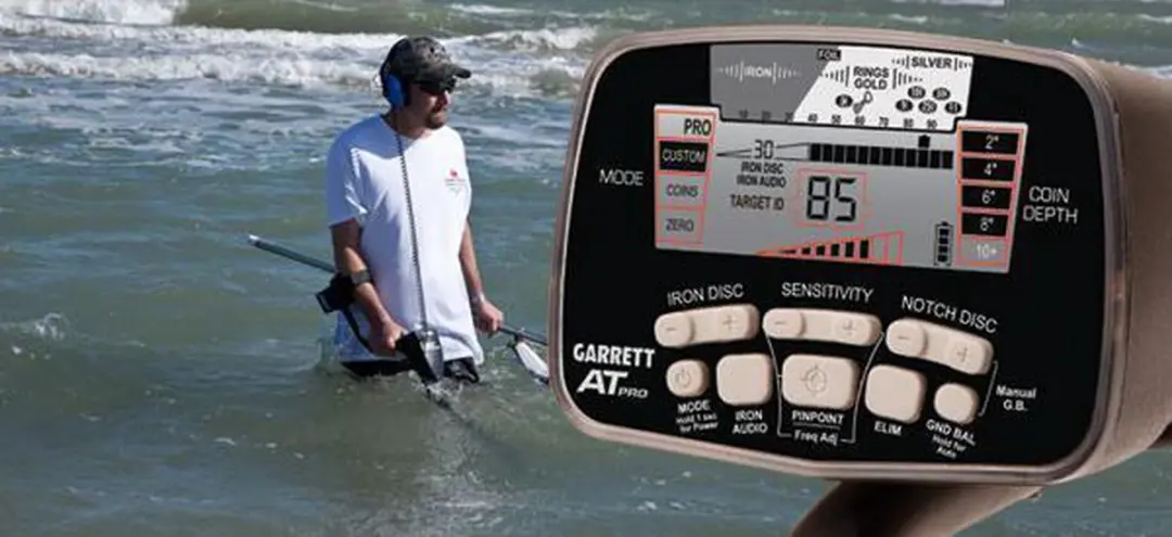 Garrett AT-Pro Metaaldetector 28cm Transparent - afbeelding 5 van 6
