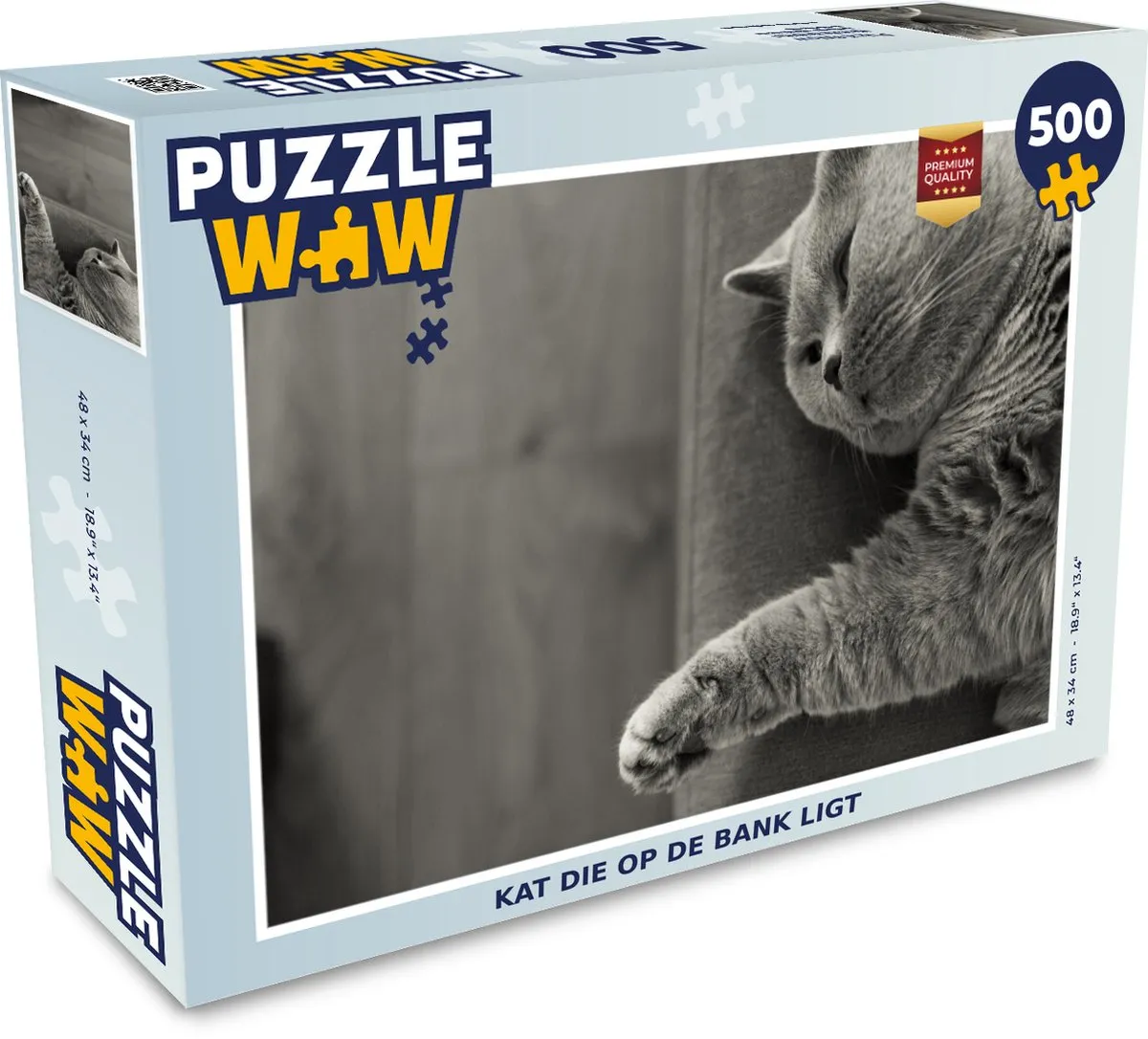PuzzleWow Legpuzzel Kat op de Bank