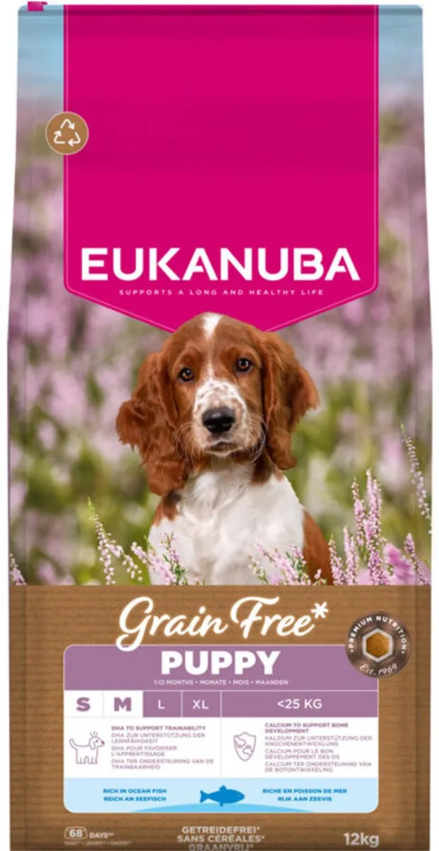 Eukanuba Puppy Grain Free Small/Medium Oceaanvis - 3kg