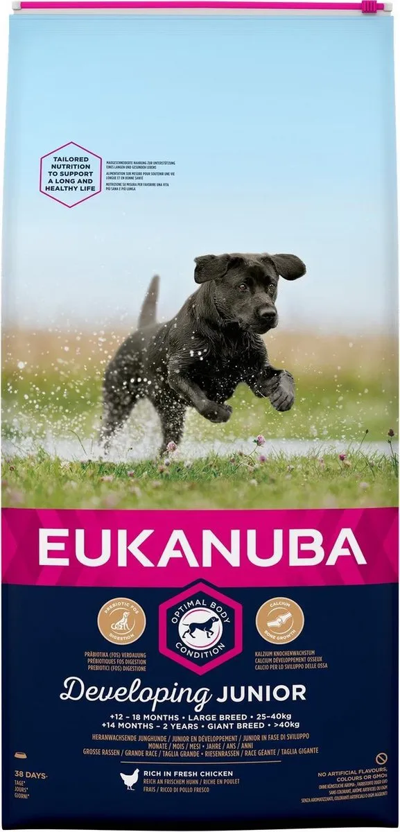 Eukanuba Developing Junior Large Breed Kip Hondenvoer 15kg