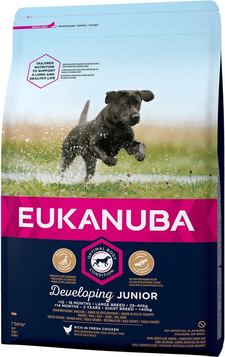 Eukanuba Developing Junior Large Breed Kip Hondenvoer 15kg - afbeelding 6 van 6