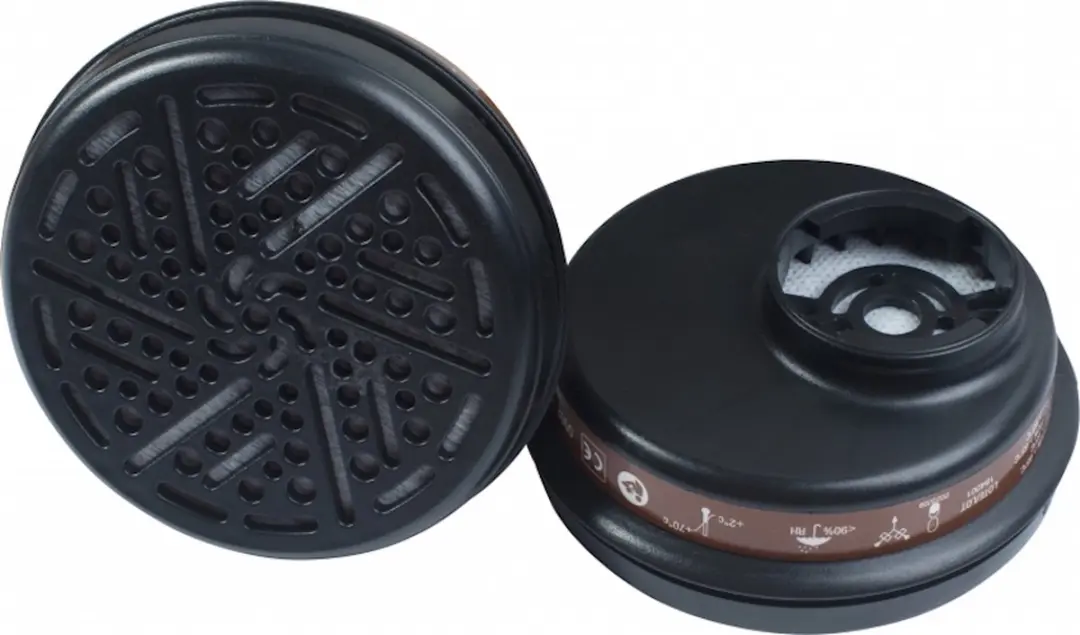 Connex Gas-filters voor Halfgelaatsmasker, A1 + EN 14387, 2 stuks Bajonetaanslui