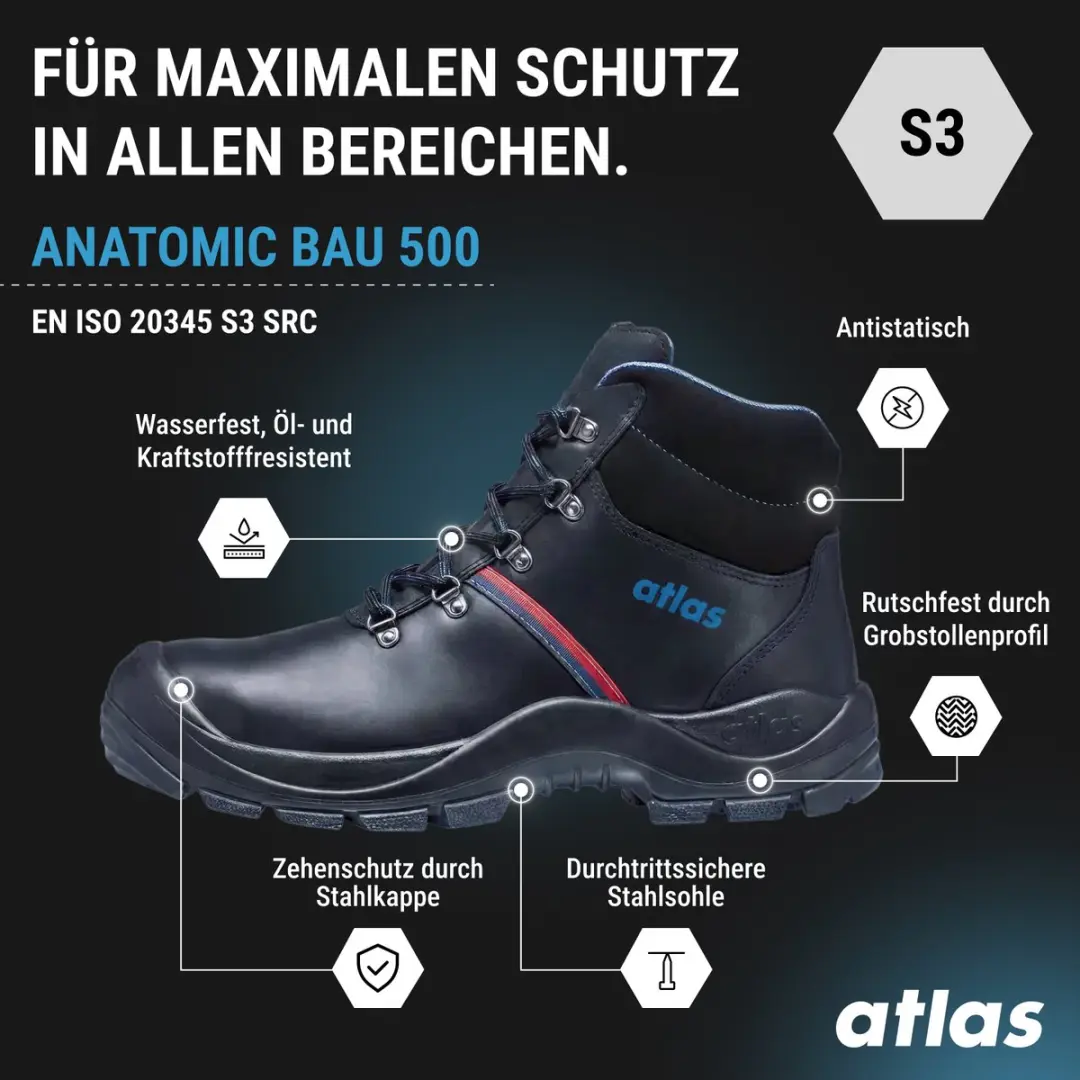 Atlas Anatomic 500 werkschoenen S3 - 47 - afbeelding 5 van 6