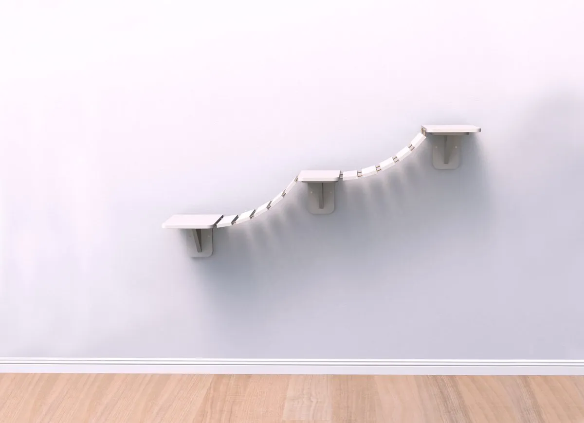 Trixie Kattenladder Wandmontage 150x30cm - Wit - afbeelding 2 van 6