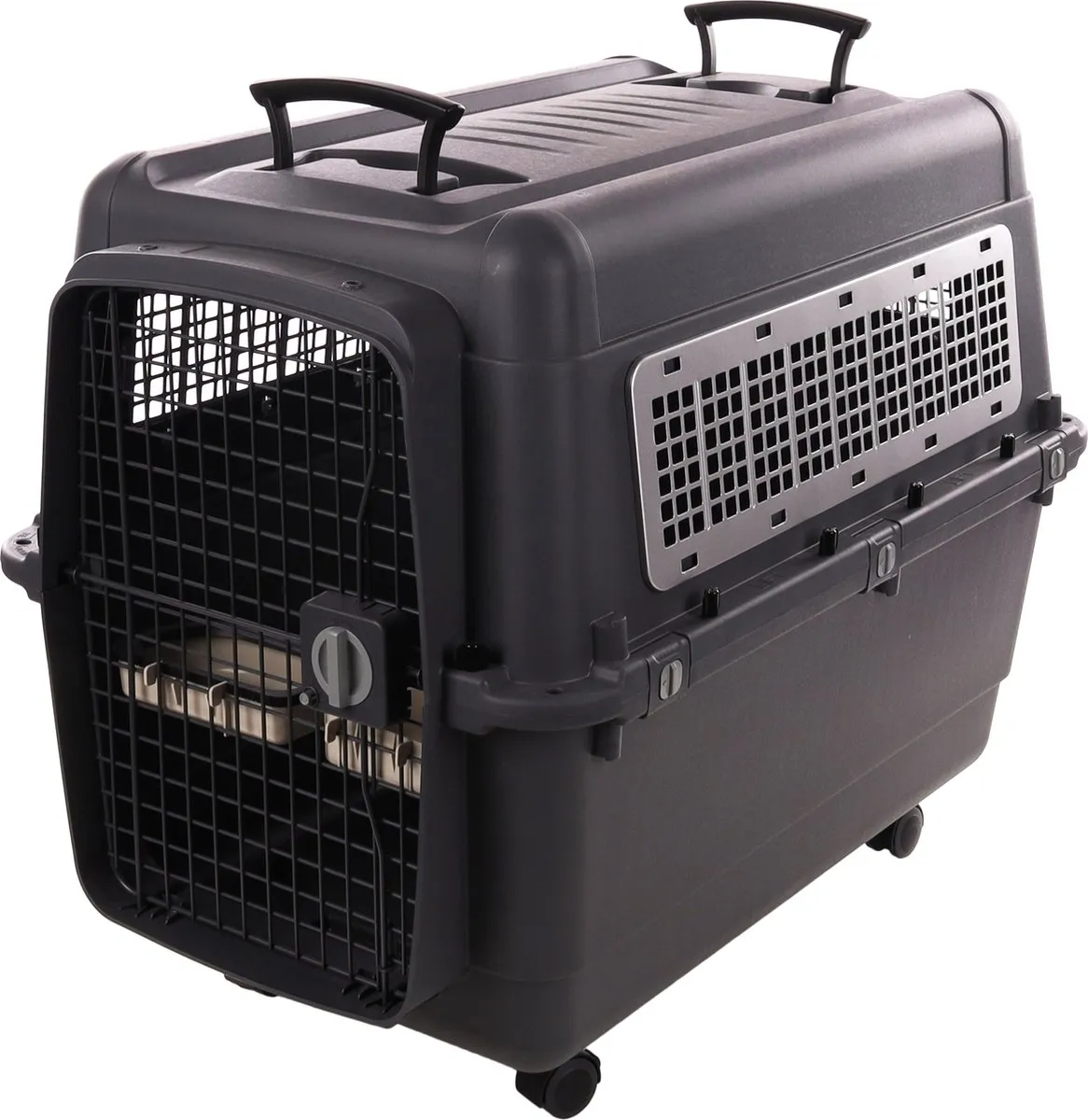 Flamingo Transportbox Hond Lanta Donkergrijs - 92x60x75cm - afbeelding 6 van 6