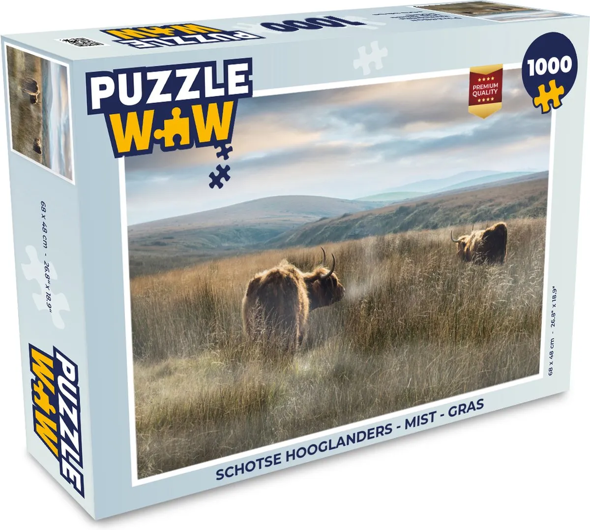 PuzzleWow Schotse Hooglanders Legpuzzel 1000 Stuks