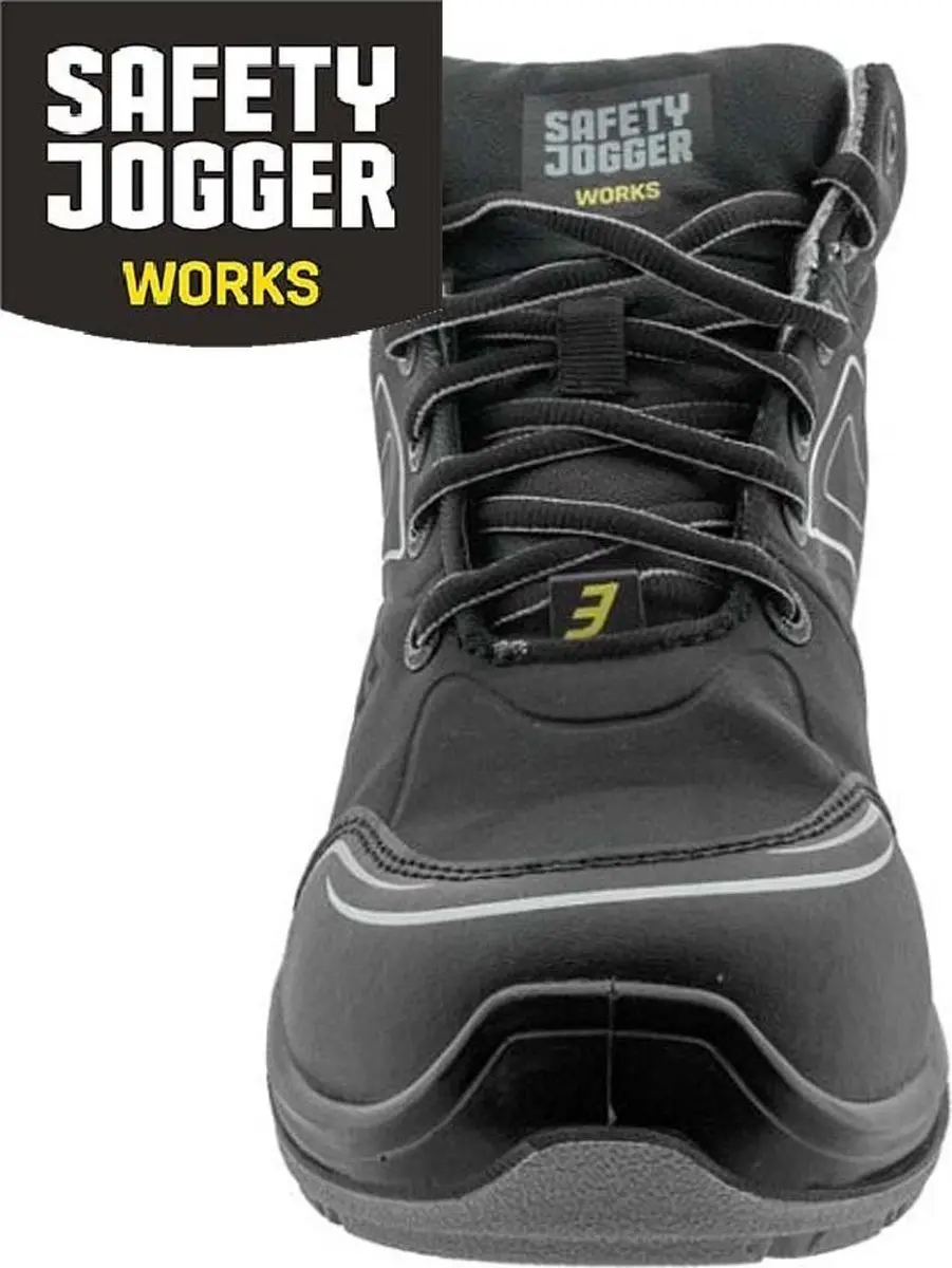 Safety Jogger Flow Mid S3 werkschoenen - Zwart 44 - afbeelding 3 van 6