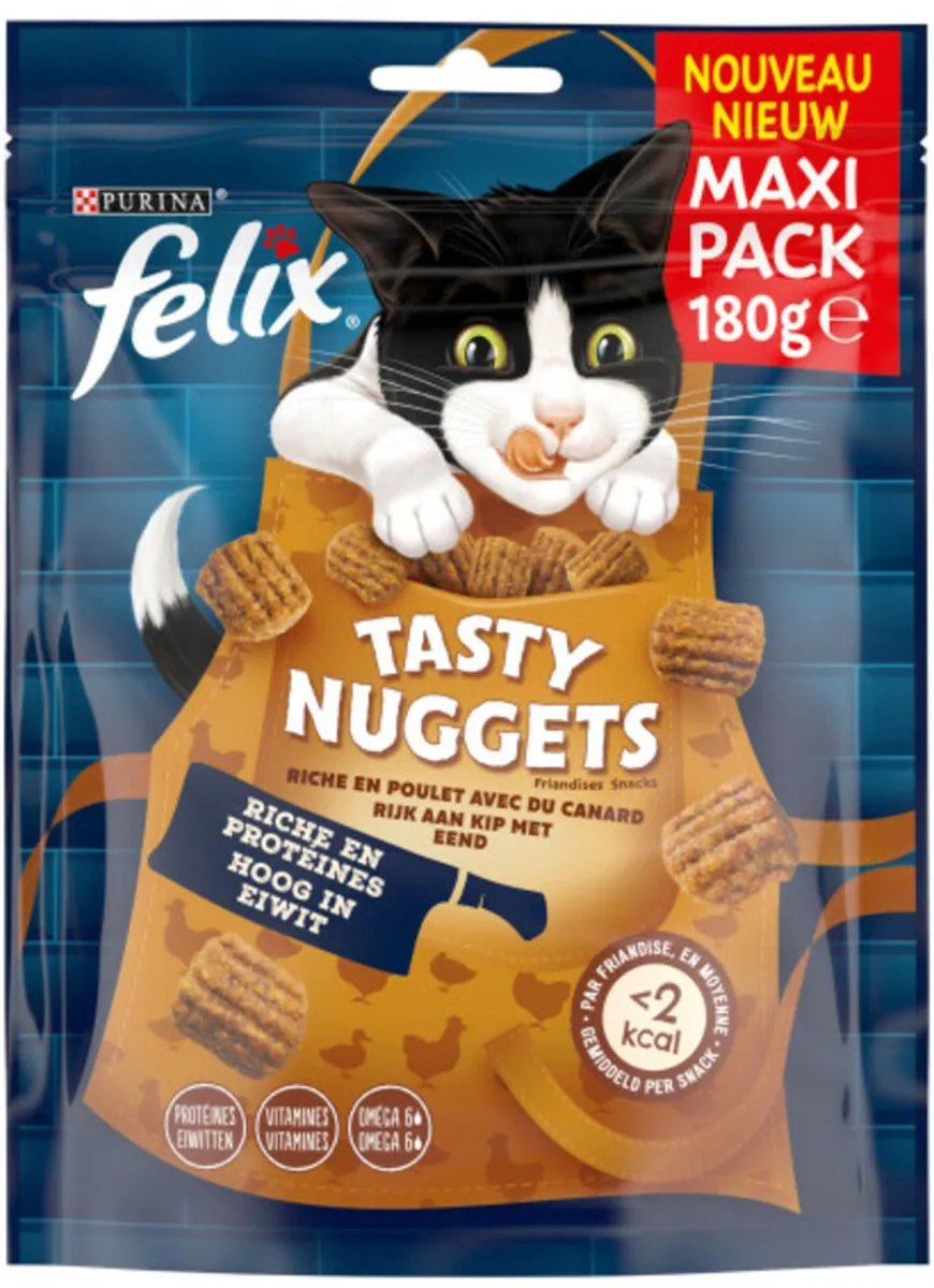 Felix Tasty Nuggets Kip & Eend 180g