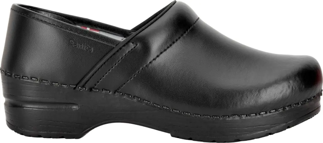 Sanita Dames Gesloten klomp Original-Prof. Pu Black