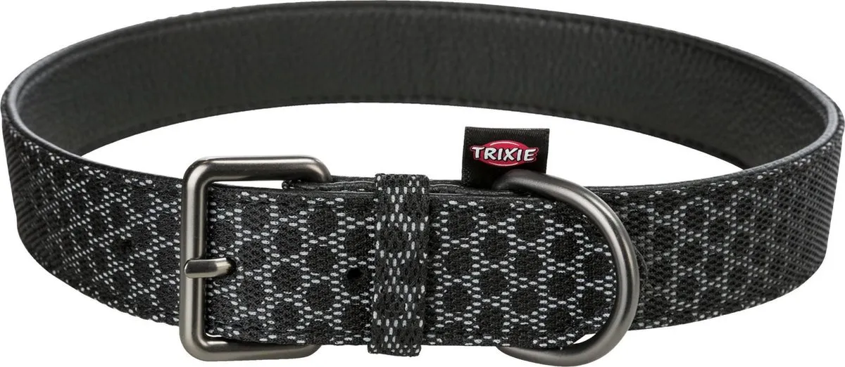 Trixie Halsband Night Reflect Zwart L-XL