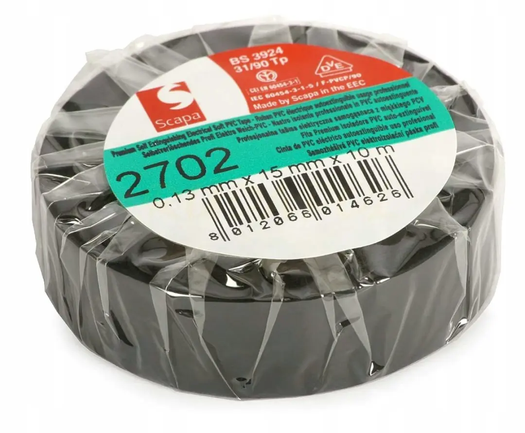 Scapa 2702 Zwarte Isolatietape 19mm x 25m PVC