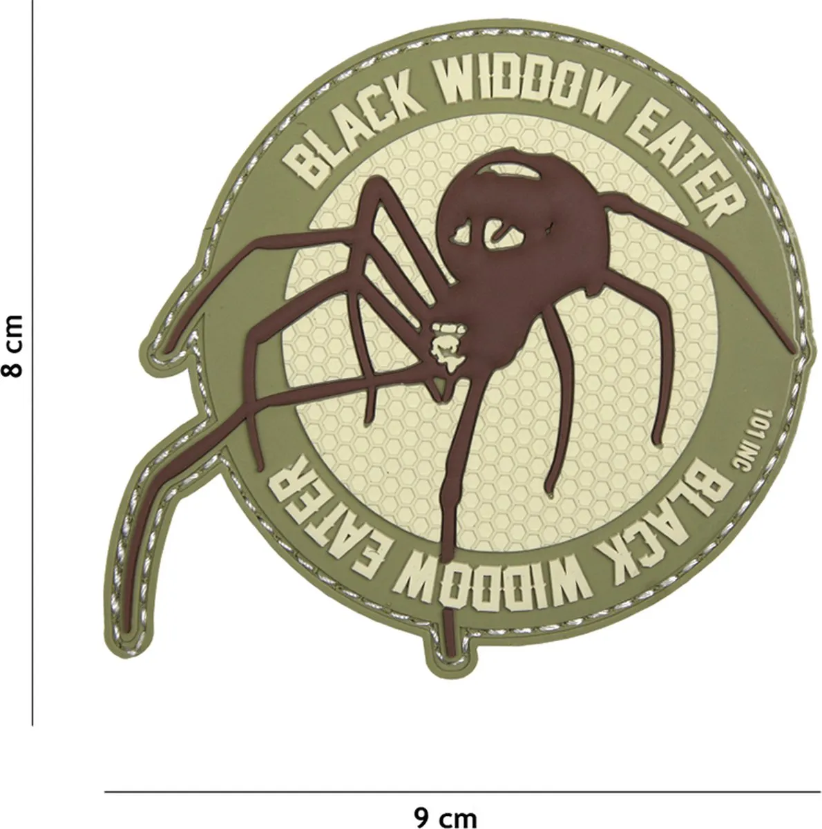 101 Inc Embleem 3D PVC Black Widow Eater Coyote 16032