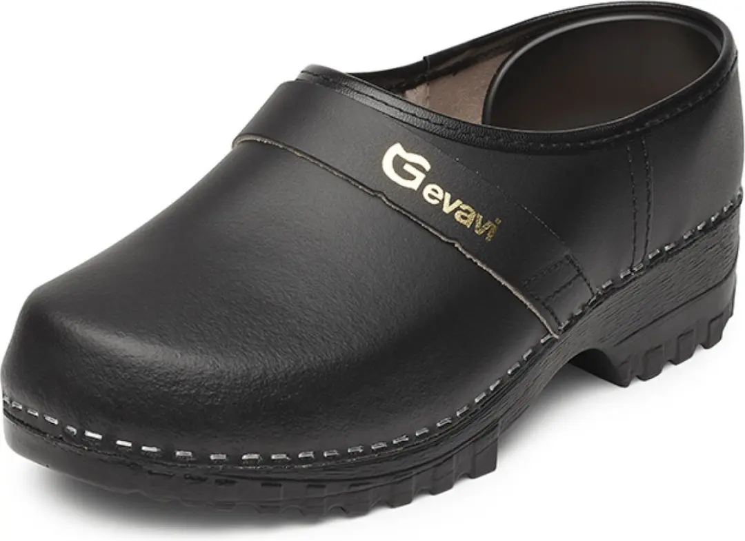 Gevavi 1550/00 Zwart PU Gesloten Schoenklompen Heren