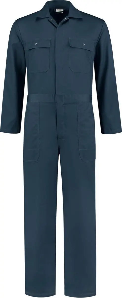 EM Workwear kinderoverall pol/kat Navy met verdekte ritssluiting maat 98