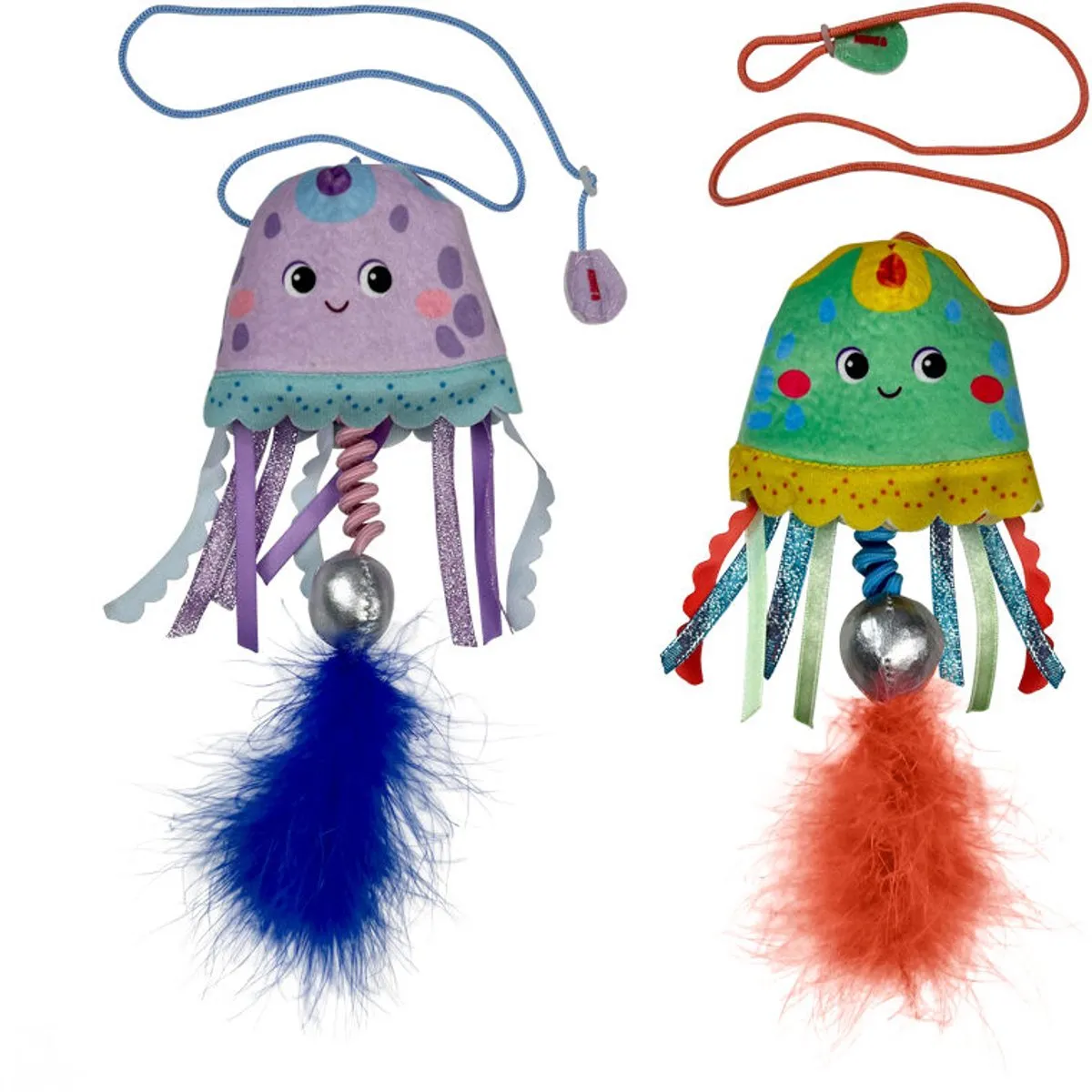 KONG Cat Teaser Jellyfish Assorti - Blauw