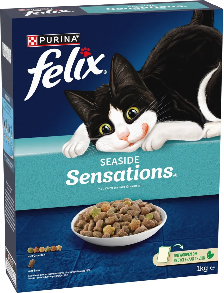 Felix Seaside Sensations Zalm & Groenten Kattenvoer 1kg