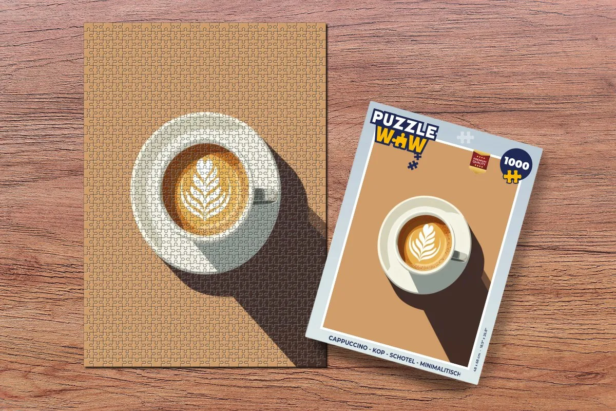 PuzzleWow Cappuccino Puzzel 1000 Stuks - Kopje
