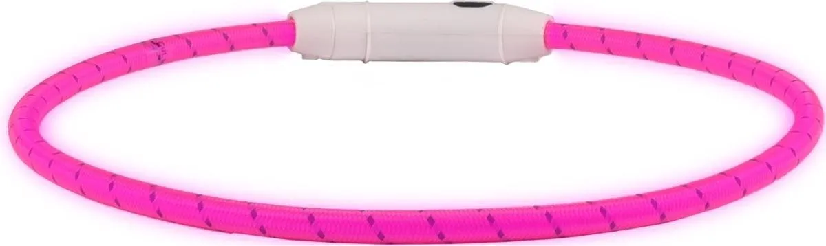 Flamingo Visio Leora LED Halsband Honden Roze 33-63,5cm