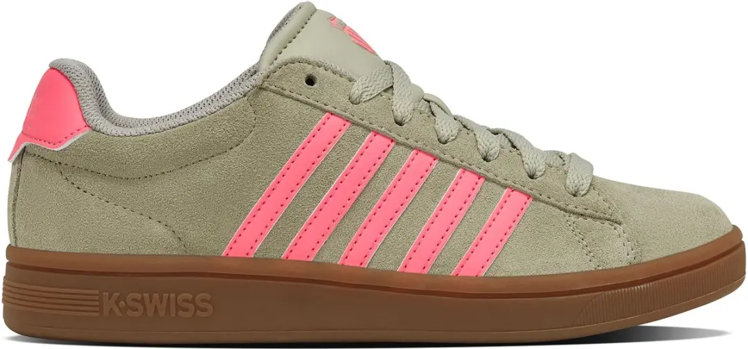 K-SWISS Court Tiebreak II SDE leren damesschoenen 99492-059-M grijs